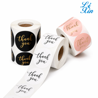 Autocollant rond personnalisé OEM avec logo, rouleau d'étiquettes adhésives en feuille d'or pour boîte cadeau, sceau d'enveloppe, emballage de commande pour boutique