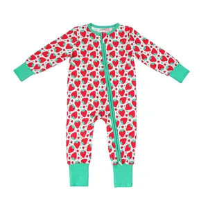 オーガニックバンブーベビーロンパースベビースリープスーツ幼児ワンピースベビー服と幼児パジャマ新生児パジャマジッパースリーパー