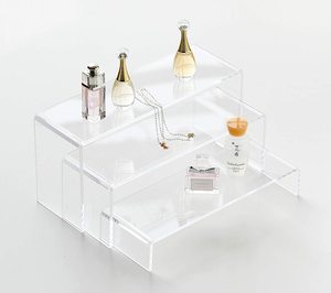 Rak Akrilik 3 Tingkat Akrilik, Tampilan Meja <span class=keywords><strong>Dessert</strong></span> Kue Prasmanan Berdiri Riser Rak Tampilan Akrilik Bening - Product Image 1