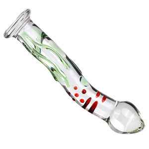 Nieuwe Transparant Glas Pruimenbloesem <span class=keywords><strong>Dildo</strong></span> Volwassen Vrouwen Mannen Paar Plezier Masturbatie Anale Plug Een Stuk Dropshipping Model 0314 - Product Image 3