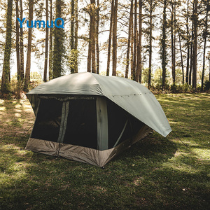 YumuQ Easy Up Oxford Polyester Étanche Double Écran Camp Dôme Géodésique Maison Extensible Abri Hub Tente - Product Image 2