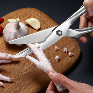 Ciseaux de cuisine en acier inoxydable robustes pour couper les os de poulet et préparer le poisson, avec une conception de poignée creuse - Product Image 1