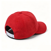 Casquette de baseball en velours côtelé de haute qualité, personnalisable, 5 panneaux, réglable, pour le sport et l'extérieur, avec logo brodé 3D, style urbain