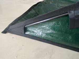 Yeşil PE su geçirmez kumaş bahçe Repotting Mat, kare Mat bahçe saksı için toprak nakli ve kreş - Product Image 4