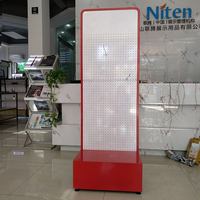 Tienda minorista, gancho de Metal para tablero de clavijas, productos de Metal para colgar, estantes de soporte con luces LED, estante de exhibición independiente