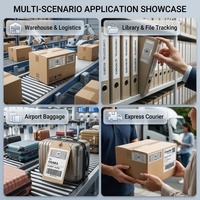 Étiquette RFID UHF IP65 44x18mm U8, autocollante, pour suivi d'actifs, longue portée, imprimable, pour dossiers logistiques