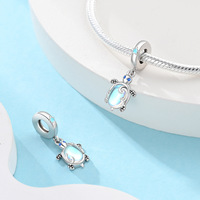 Bracelet DIY pour enfants avec breloques en argent et zircon, motifs unisexes Papillon, Cœur et Serpent