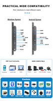 Bestview - Panel PC Industrial Integrado con Pantalla Táctil de 21.5 Pulgadas, IP65, I5-8250U, Directo de Fábrica, para Máquinas de Control Eléctrico