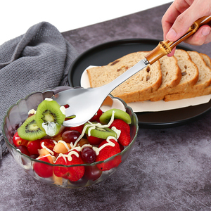 Mới Đến Tre Thực Xử Lý Phục Vụ Muỗng Gỗ Máy Chủ Salad Muỗng - Product Image 4