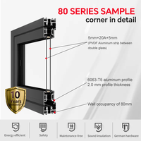 DERCHI USA Design moderne en alliage d'aluminium économie d'énergie coupe-vent accordéon porte pliante pour balcon patio et résidence