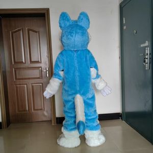 2026 rosa Husky mascotte Costume adulto lupo volpe blu cane Costume da pelliccia lunga fantasia vestito per la vendita - Product Image 3