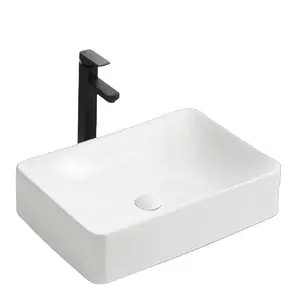 Lavabo Récipient en céramique salle de bain lavabo à main évier hôtel éviers porcelaine comptoir rectangulaire sont bassin