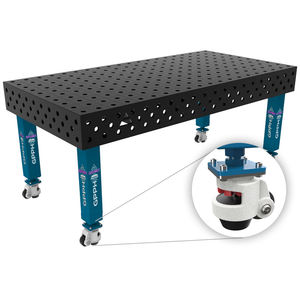 Banco de soldadura con ruedas SteelExpert GPPH 2x1mt, 25mm de espesor, agujeros de 28mm - Product Image 1