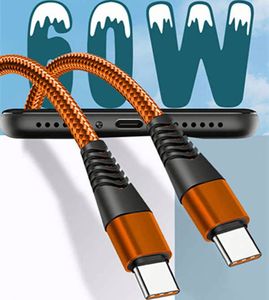 สายไนลอนถัก USB พร้อมไฟชาร์จชนิด c/Micro QC4.0เร็ว60W C TO C 1M สำหรับโทรศัพท์15 16 PRO MAX - Product Image 2