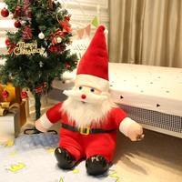 Peluche de Noël Père Noël en coton, jouet mignon, poupée de Noël, animal en peluche avec rembourrage en coton PP, design personnalisable, cadeau de vacances pour