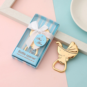 Baby <b>Stroller</b> Bottle Opener Zinc Alloy Portable Rust Proof Baby Gifts Party Favor <b>Pink</b> Blue - Product Image 3