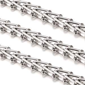 Nouveau design de haute qualité en acier inoxydable plaqué or 18 carats étanche <span class=keywords><strong>Victoria</strong></span> Train Track Chain Chokers Collier <span class=keywords><strong>Bijoux</strong></span> pour hommes et femmes - Product Image 3