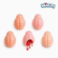 Bonbons en Cire Comestibles en Forme d'Insecte Coccinelle Rose Pastel, Sirop de Cire en Forme d'Animal, Étiquette Privée Disponible pour les Distributeurs