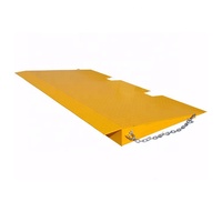 Rampe de conteneur jaune en acier robuste, capacité de 6500kg, rampe de chargement de conteneur de chariot élévateur
