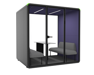 Movable 4 Person Acoustic Pod Sound Insulation Private Meeting Booth Office Silence Conference Cabin - Product Image 5
