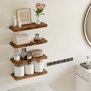 Modern Floating Shelves Wooden Wall <strong>Racks</strong> Heavy Duty Large Capacity Storage for <strong>Kitchen</strong> Bathroom <strong>Spice</strong> Tools - Product Image 3