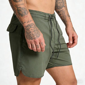 Shorts cargo confortables et extensibles pour hommes, avec poche zippée, séchage rapide, respirants, pour l'entraînement, boardshorts - Product Image 2