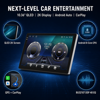 Autoradio Android 2 Din avec écran QLED 9 pouces et 10,36 pouces, caméra de recul panoramique 360 degrés, amplificateur DSP