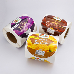 Autocollant graphique personnalisé grand format, rouleau de logo, étiquette adhésive ronde imperméable pour emballages congelés, coupes de crème glacée - Product Image 5