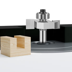 Fraise <span class=keywords><strong>à</strong></span> bois en T pour fraisage et chanfreinage d'angle, deux-en-un, avec poignée, 2 dents, tranchant de coupe de 10 mm - Product Image 1