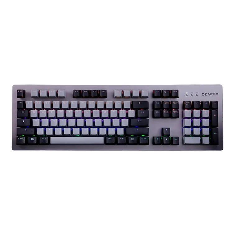 Dearmo F1 Professionele Supply Rgb Led Backlit Lk Lichtschakelaar Grey Gaming Mechanische Toetsenbord