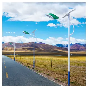 Lámparas solares al aire libre poste de alumbrado público aluminio integrado Led Luz de calle solar