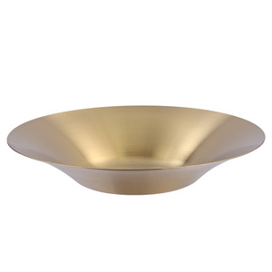 Assiette à pâtes en acier inoxydable, style occidental profond, couleur or, fond plat, ronde, pour restaurant, assiette à salade de fruits, design personnalisé - Product Image 5