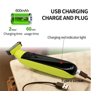 El más nuevo diseño de afeitadora de pelo para hombres recargable USB <span class=keywords><strong>barba</strong></span> maquinilla de afeitar impermeable hogar suave moda seco húmedo Dual para uso masculino - Product Image 6