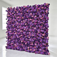 Mur de fleurs artificielles détachable élégant et romantique de style moderne pour les événements de mariage contemporains, nouvelle arrivée