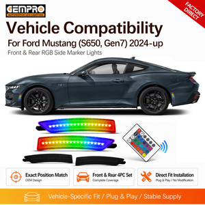 Feux de position latéraux avant et arrière RGB pour Ford Mustang S650 Gen7 2024 et modèles ultérieurs – <span class=keywords><strong>Vente</strong></span> en gros directe usine - Product Image 1