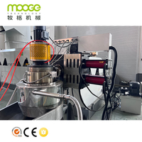 Machine de fabrication de granulés de plastique recyclé LDPE LLDPE Chine Mooge, extrudeuse monovis double étage, moteur, roulement, PLC, haute performance