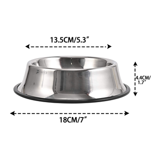 ชามอาหารสุนัขสแตนเลส ดีไซน์กันลื่น แข็งแรง ทนทาน ทำความสะอาดง่าย - Product Image 2