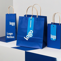 Sac cadeau personnalisé écologique avec logo imprimé, sac fourre-tout en papier kraft brun avec poignée torsadée, emballage personnalisé au prix d'usine