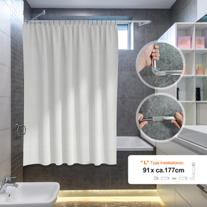 <span class=keywords><strong>Tringle</strong></span> de Douche Courbe en Acier Inoxydable SMARTOP Écologique à Tension Réglable pour Salles de Bain, Baignoires et Cabines de Douche - Product Image 3