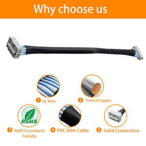 ขั้วต่อ IDC DIP2.54 มม. แบบกำหนดเอง สายแบนสีน้ำเงินและสีขาวขนาด 28AWG 14 พิน มาตรฐาน IP67 สำหรับเครื่องจักร - Product Image 5