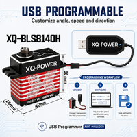 Servomoteur numérique sans balais XQ-BLS8140H 40kg 12V à couple élevé, étanche, engrenage en acier inoxydable, boîtier en aluminium CNC pour hélice d'hélicoptère RC