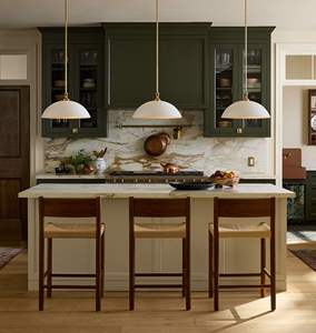 Lampada a sospensione Vintage in vetro a cupola con finitura in ottone a lunghezza regolabile per soffitto per cucina isola sala da pranzo - Product Image 4