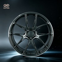 Jantes en alliage noir brillant 20 pouces 5x112 5x120 à rayons profonds et concaves pour Audi A5 BMW Série 4