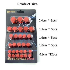 Kit de Vis et Cache-Écrous Décoratifs en Plastique Chromé pour Moteur de Moto Yamaha <span class=keywords><strong>Harley</strong></span> Air Bag - Product Image 6