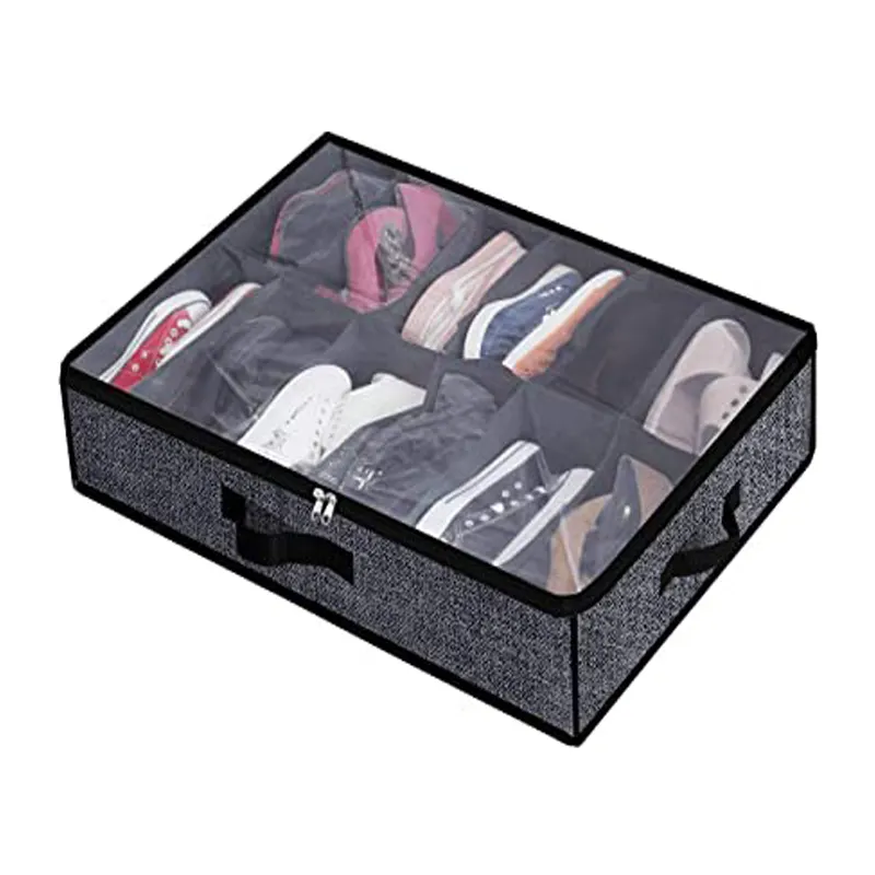 Eko polyester yatak altı ayakkabı/bot katlanabilir saklama kutusu