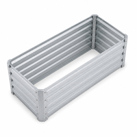 Bac à légumes surélevé galvanisé à chaud anti-rouille amélioré 40 x 20 x 17 pouces pour la plantation de légumes et de fleurs dans la cour