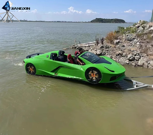 مجسم سيارة سباق برمائية قابلة للتخصيص باللون الأصفر من الألياف الزجاجية بمقاعد قابلة للفصل للعرض المائي والبري - أعمال فنية من الراتنج OEM/ODM - Product Image 5