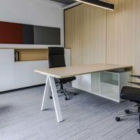 Bureau de travail ergonomique moderne personnalisé avec armoire de rangement, poste de travail informatique en bois, hauteur réglable, design modulaire multifonctionnel