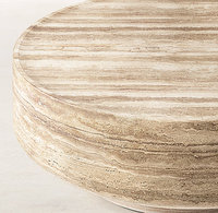 Mobilier moderne de taille personnalisée pour le salon Table basse ronde en marbre sculptée à la main