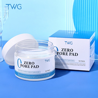 TWG OEM Factory Zero Pore Pad Soin du visage Hyaluronate de sodium Centella Resserrer les pores Tonique en pad Exfoliant Masque facial hydratant